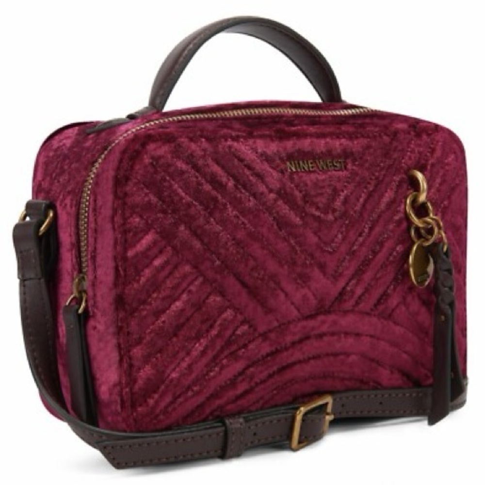 Nine West Magenta Velvet Bag - Picture 2 of 4